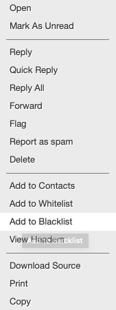 Add to Blacklist
