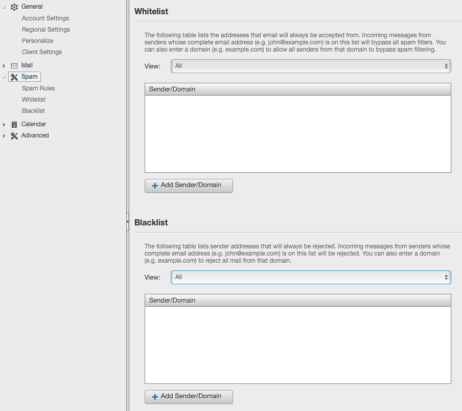 Spam Blacklist